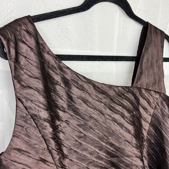 Dana Kay plus size satin formal tank top asymmetric neckline sz 18 dressy - Picture 8 of 8